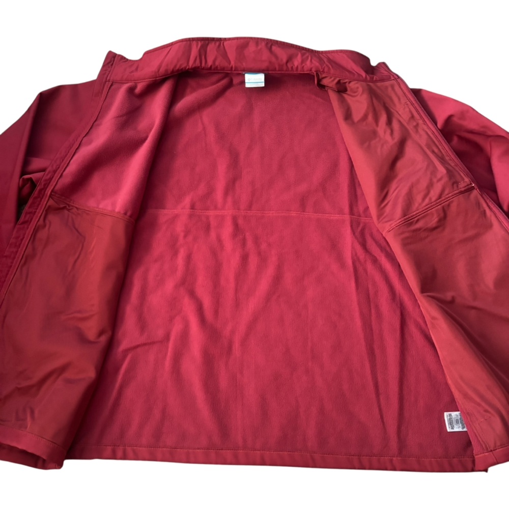 Columbia Men’s Crimson Red Softshell Zip Up Jacket 5XT - Picture 6 of 13